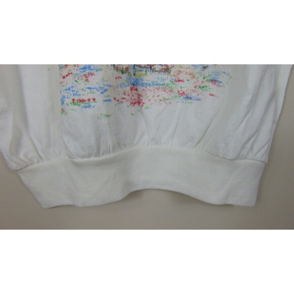 VTG 90's Basic Editions Graphic T-shirt White Mailbox Grandmacore Cottagecore M - Picture 6 of 9